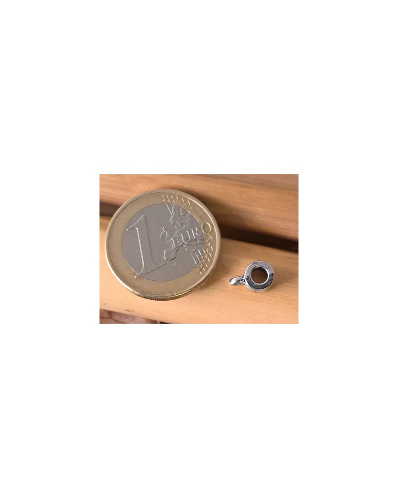Zwischenteil, Doppelring 6x4mm, Metall Antik