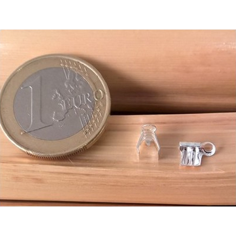 Bandende 2mm (2 Stk), 925 Silber