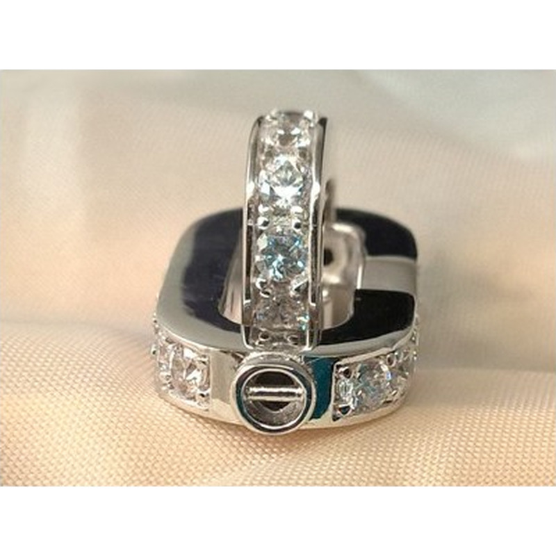 Schliesse 14.5x44mm 925 Silber rhodiniert, Strass