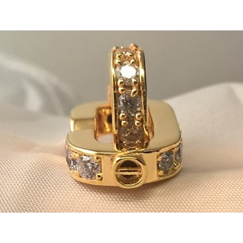 Schliesse 14.5x44mm, 925 Silber vergoldet, Strass