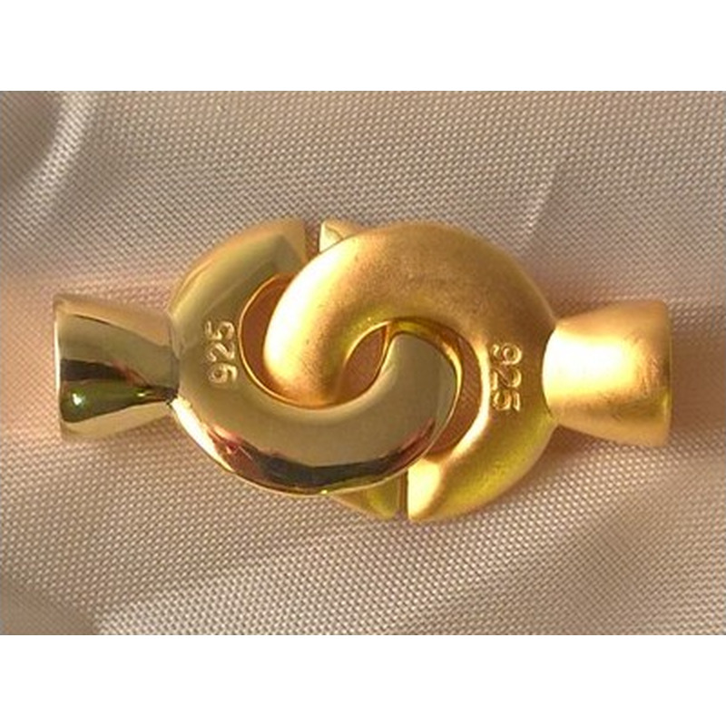 Schliesse 15x31mm, 925 Silber vergoldet