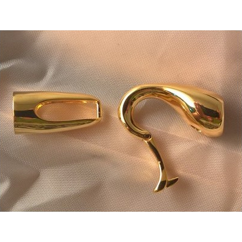Schliesse 14x38mm, 925 Silber vergoldet