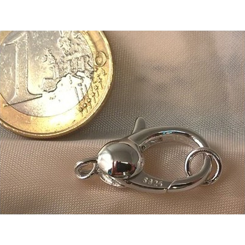 Schliesse 22mm, 925 Silber rhodiniert