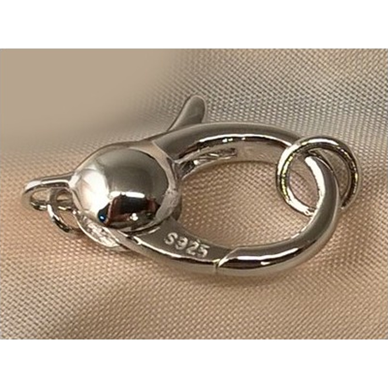 Schliesse 22mm, 925 Silber rhodiniert