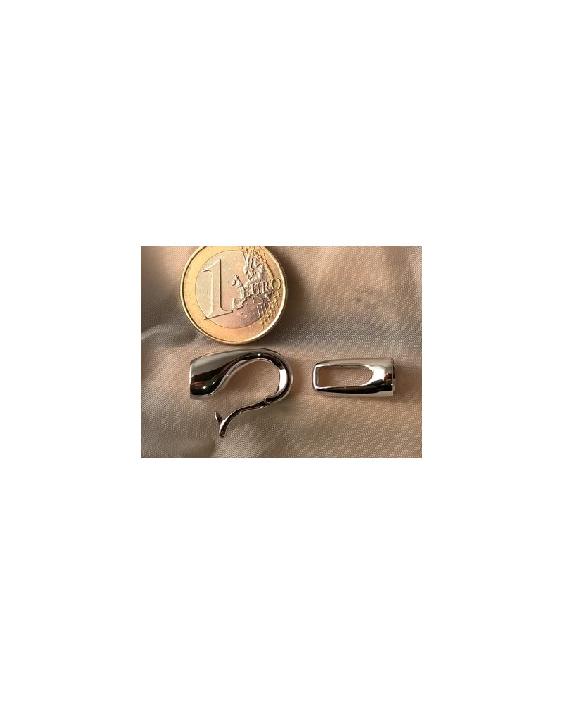 Schliesse 12x33mm, 925 Silber rhodiniert