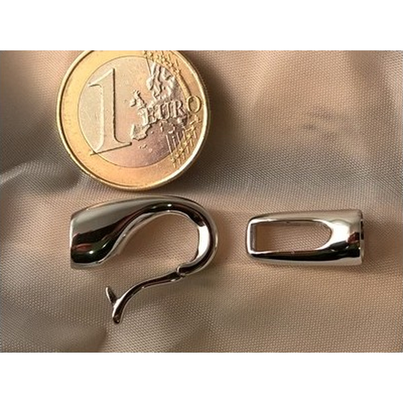 Schliesse 12x33mm, 925 Silber rhodiniert