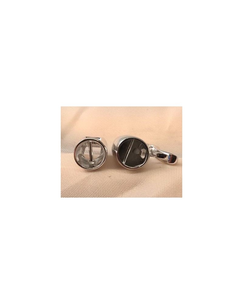 Schliesse 12x33mm, 925 Silber rhodiniert