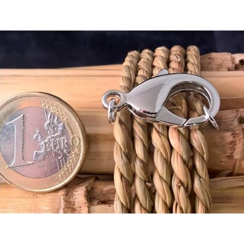 Karabiner 27mm Messing rhodiniert