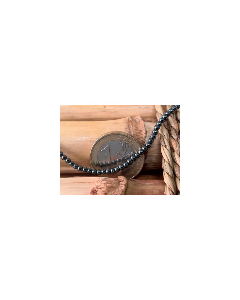 Blutsteinkette (Hämatit) 2mm