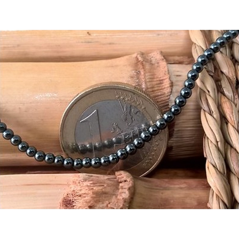 Blutsteinkette (Hämatit) 2mm