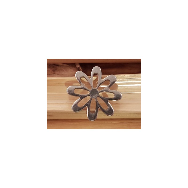 Zwischenteil-Link, Blume 21mm, Edelstahl