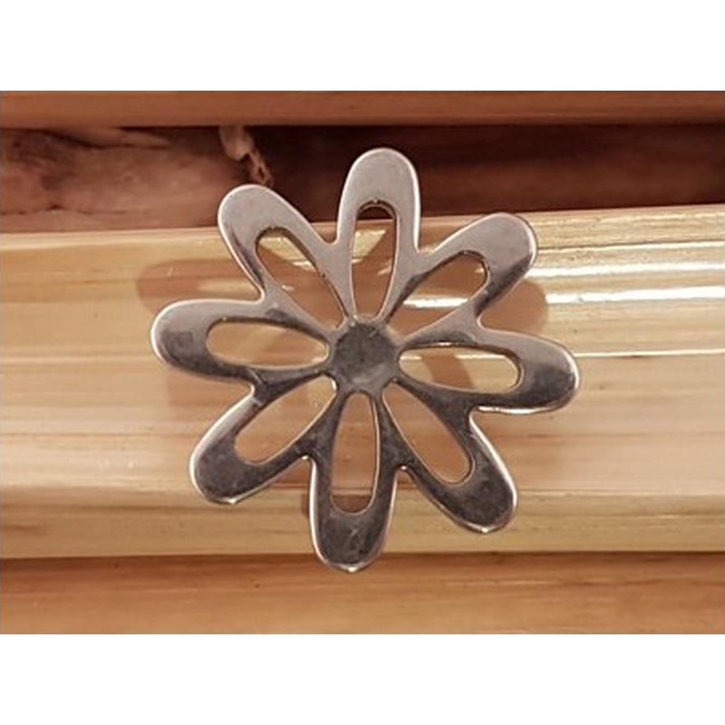 Zwischenteil-Link, Blume 21mm, Edelstahl