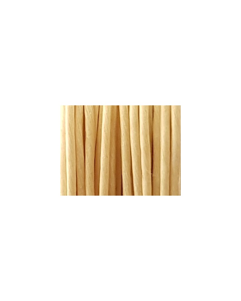 gewachste Baumwollkordel, cremefarben, 0.8mm/20m