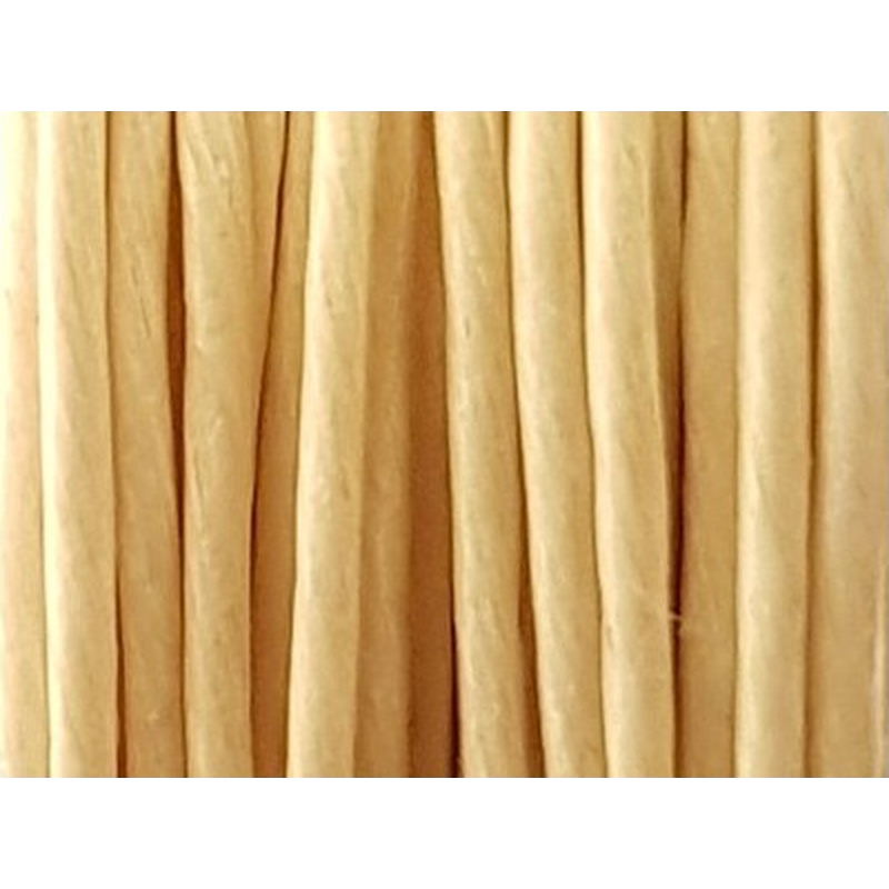 gewachste Baumwollkordel, cremefarben, 0.8mm/20m