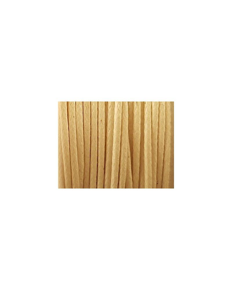 gewachste Baumwollkordel, cremefarben, 1.0mm/20m