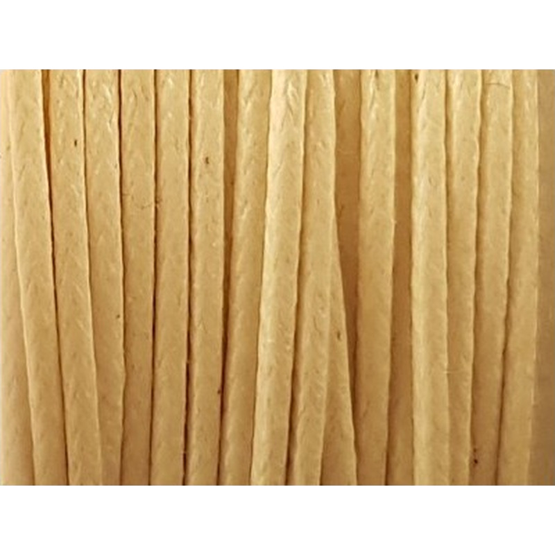 gewachste Baumwollkordel, cremefarben, 1.0mm/20m