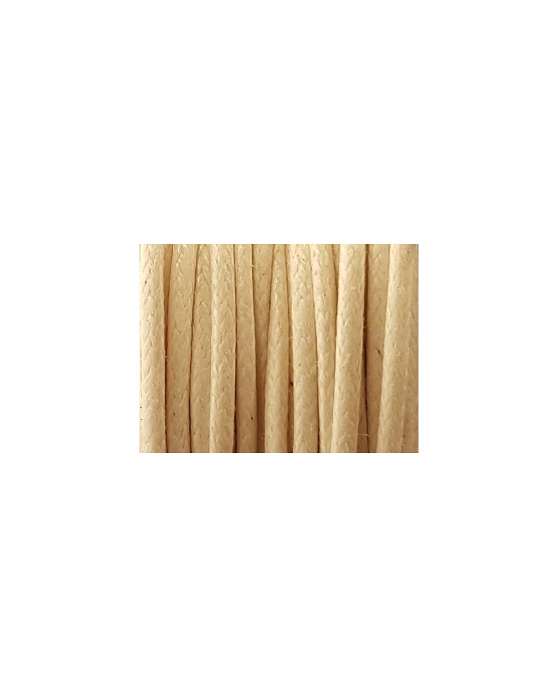 gewachste Baumwollkordel, cremefarben, 1.5mm/20m