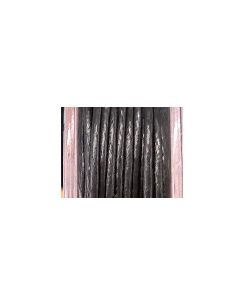 gewachste Baumwollkordel, schwarz, 0.8mm/20m