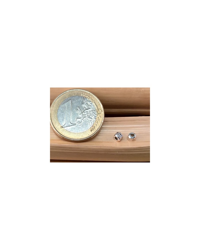 Zwischenteil 3.5x3mm (100 Stk.), Metall silberfarben