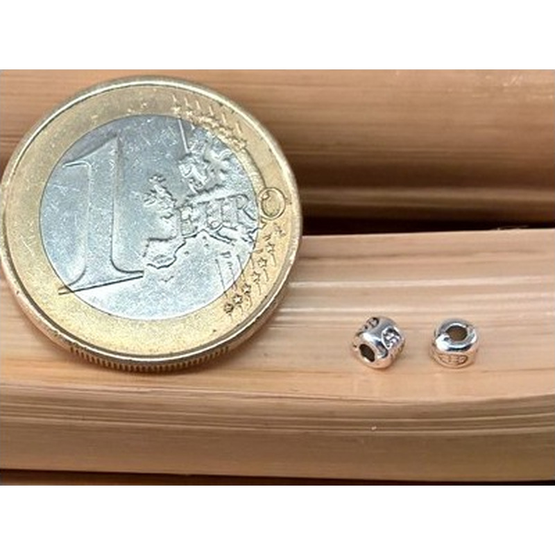 Zwischenteil 3.5x3mm (100 Stk.), Metall silberfarben