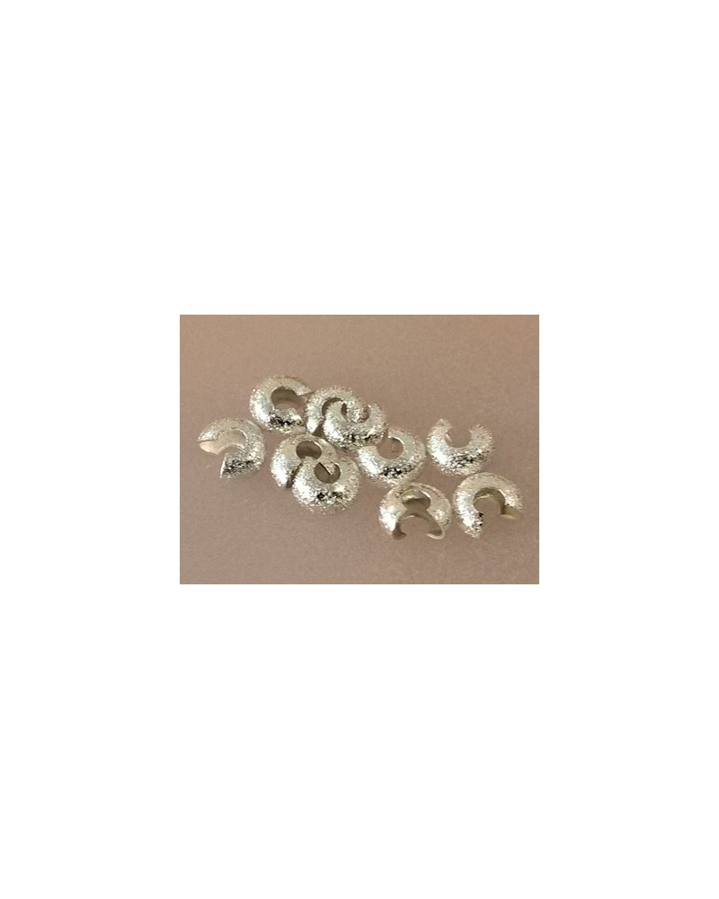 Kaschierkalotte 4mm, versilbert, 10 Stk