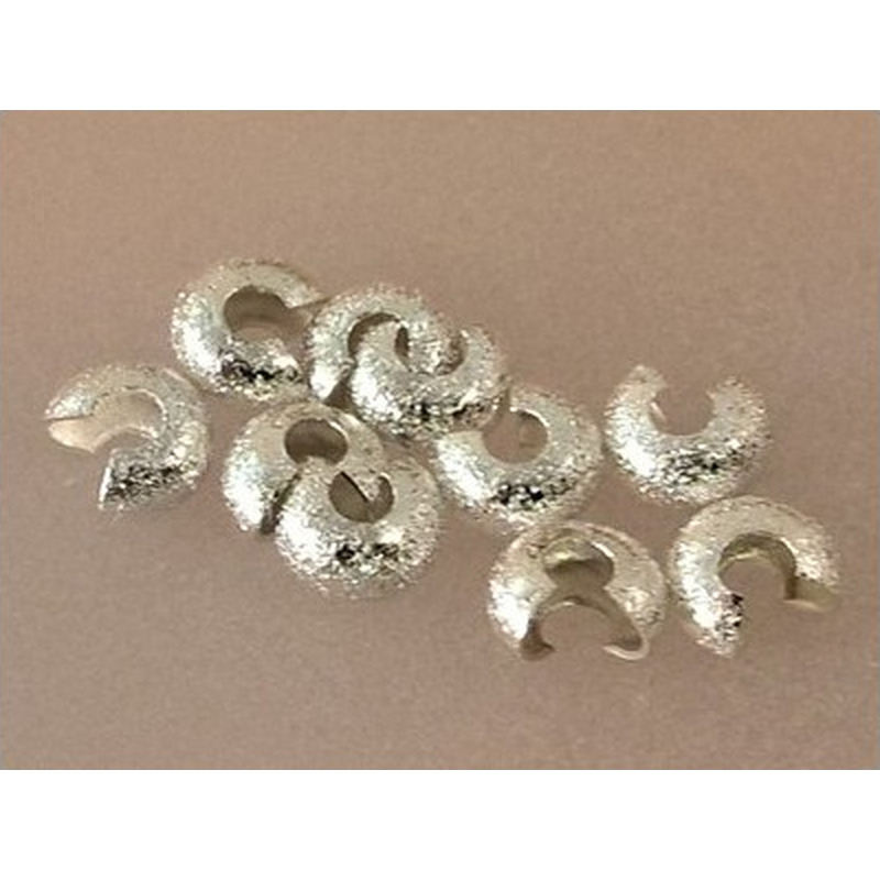 Kaschierkalotte 4mm, versilbert, 10 Stk