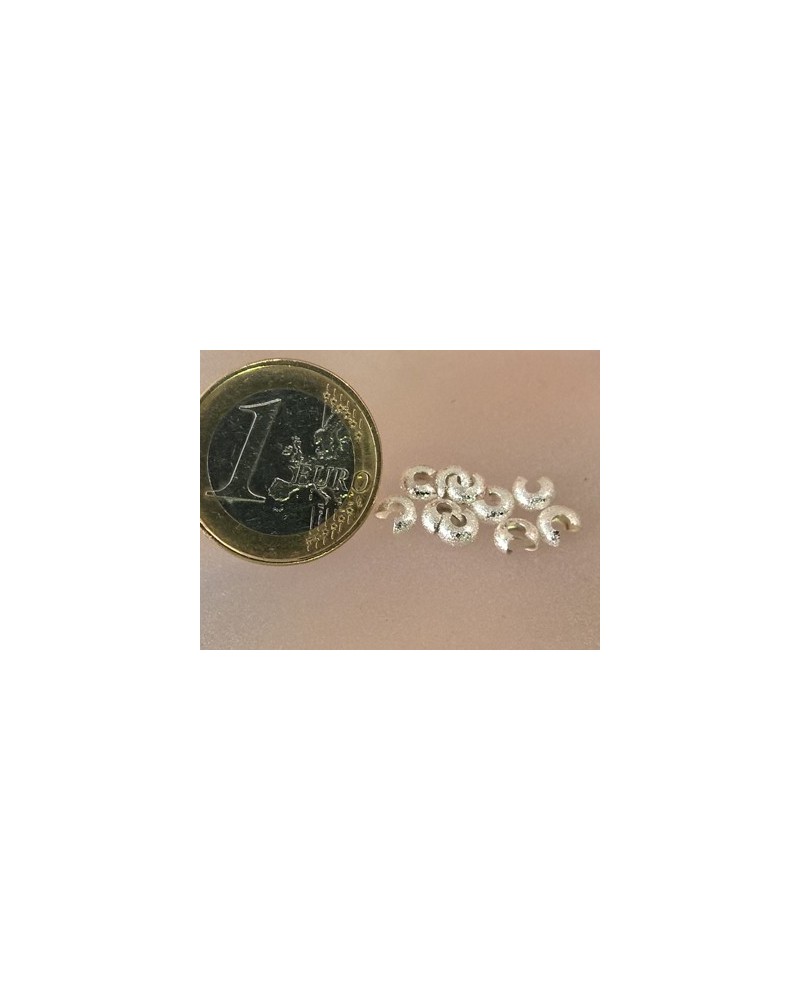 Kaschierkalotte 4mm, versilbert, 10 Stk