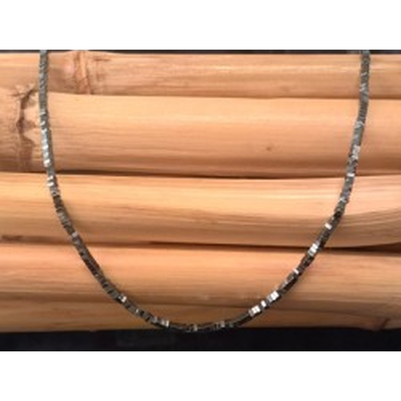 Blutsteinkette (Hämatit) matt 2x2x1mm 2