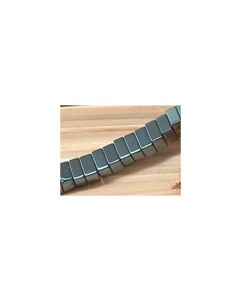 Blutsteinkette (Hämatit) matt 2x2x1mm