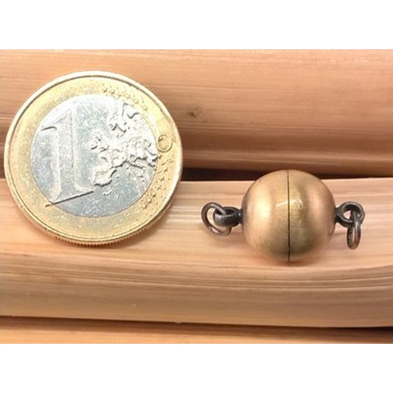 Magnetschliesse 12mm Farbe Antikgold, geklebt
