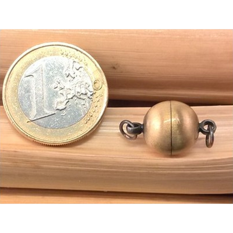 Magnetschliesse 12mm Farbe Antikgold, geklebt