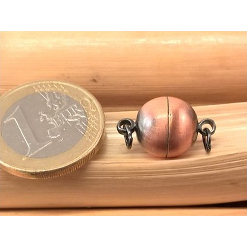Magnetschliesse 12mm Farbe Kupfer, geklebt