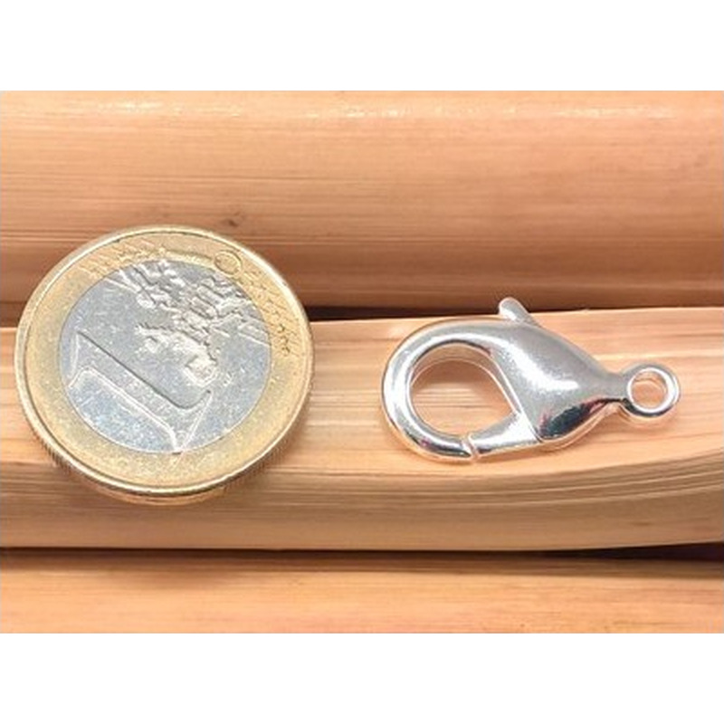 Karabiner 23mm Messing versilbert