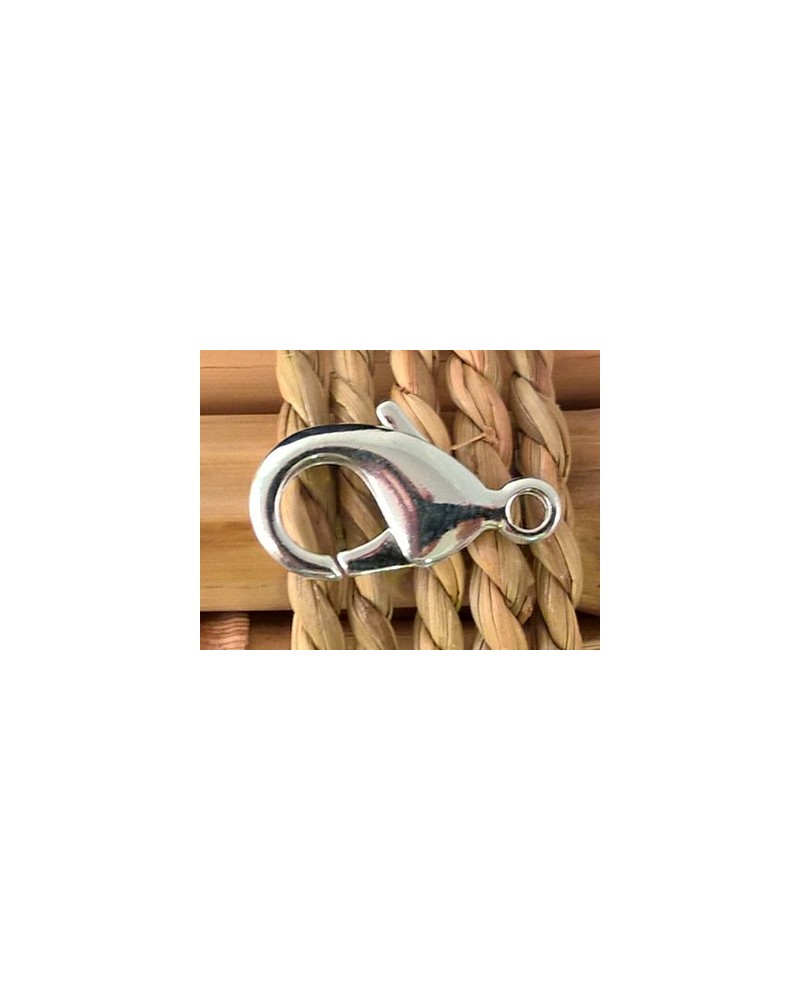 Karabiner 23mm Messing versilbert