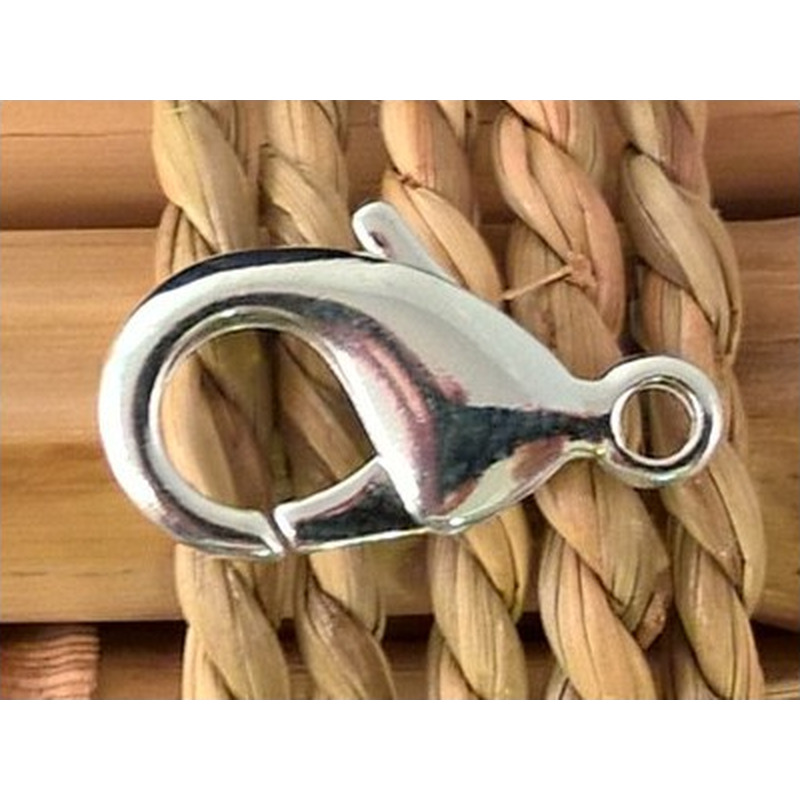 Karabiner 23mm Messing versilbert