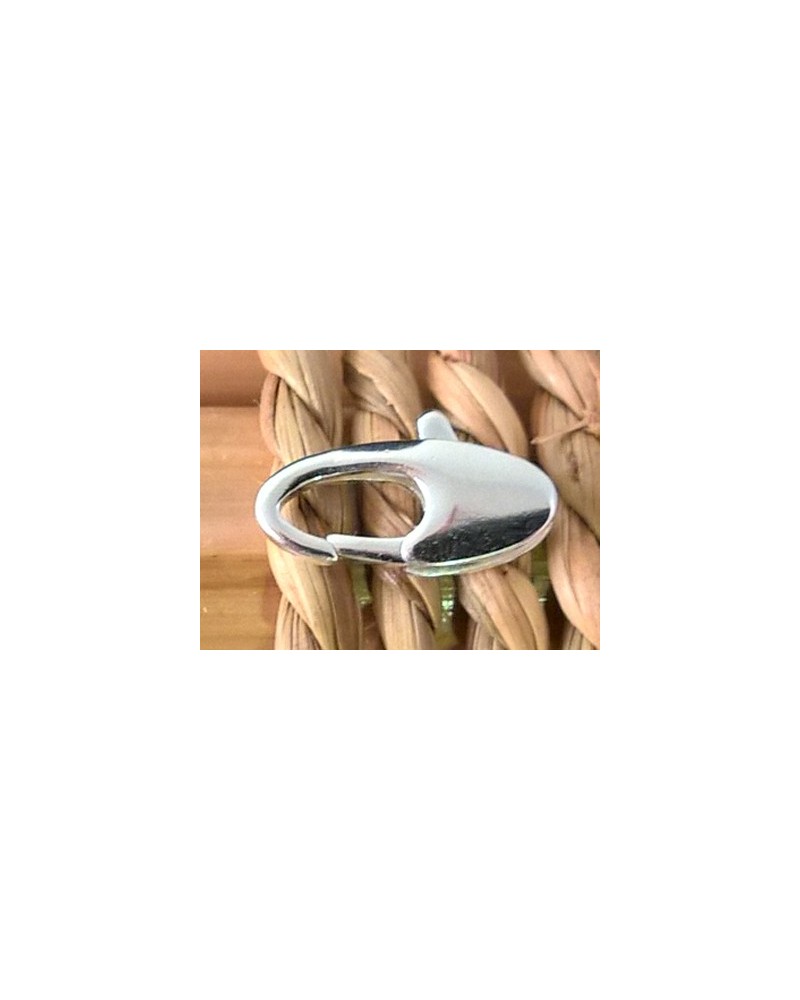 Karabiner 14mm Messing versilbert