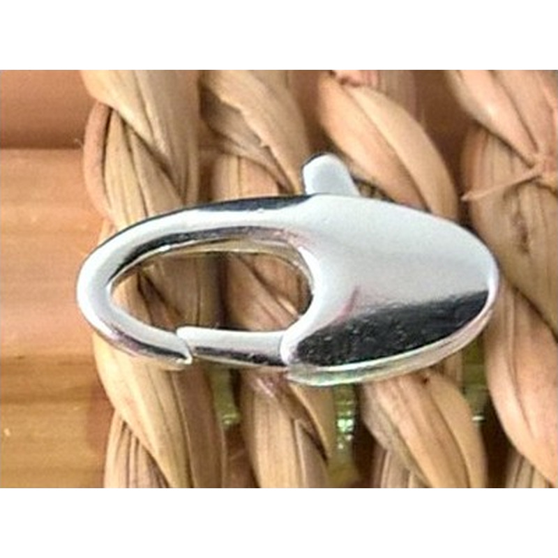 Karabiner 14mm Messing versilbert
