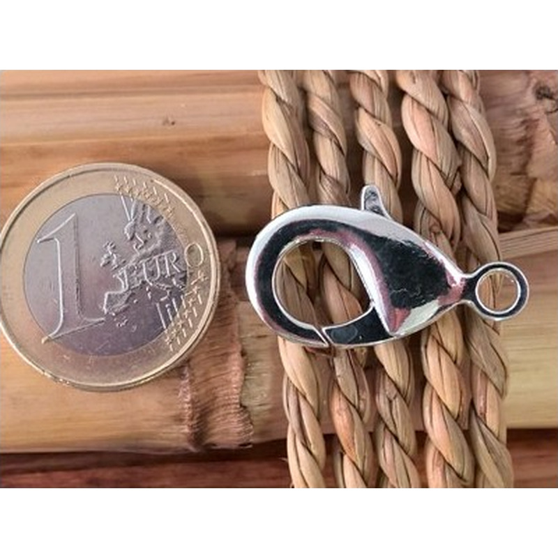 Karabiner 27mm Messing versilbert