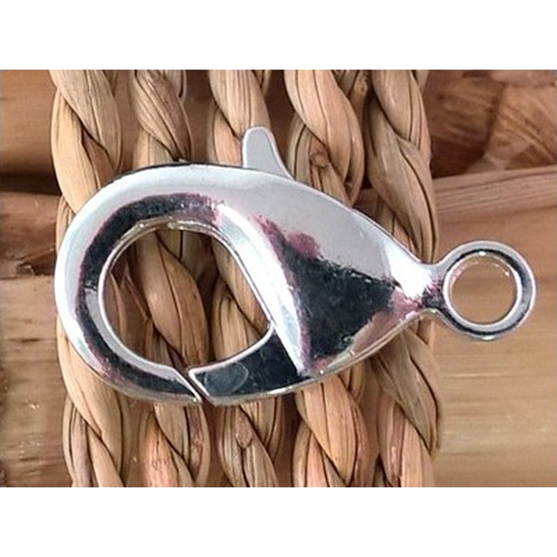 Karabiner 27mm Messing versilbert
