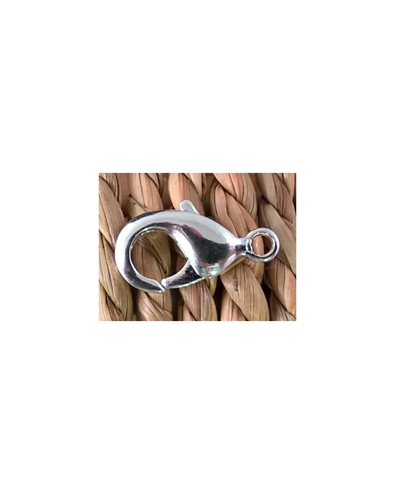 Karabiner 15mm Messing versilbert