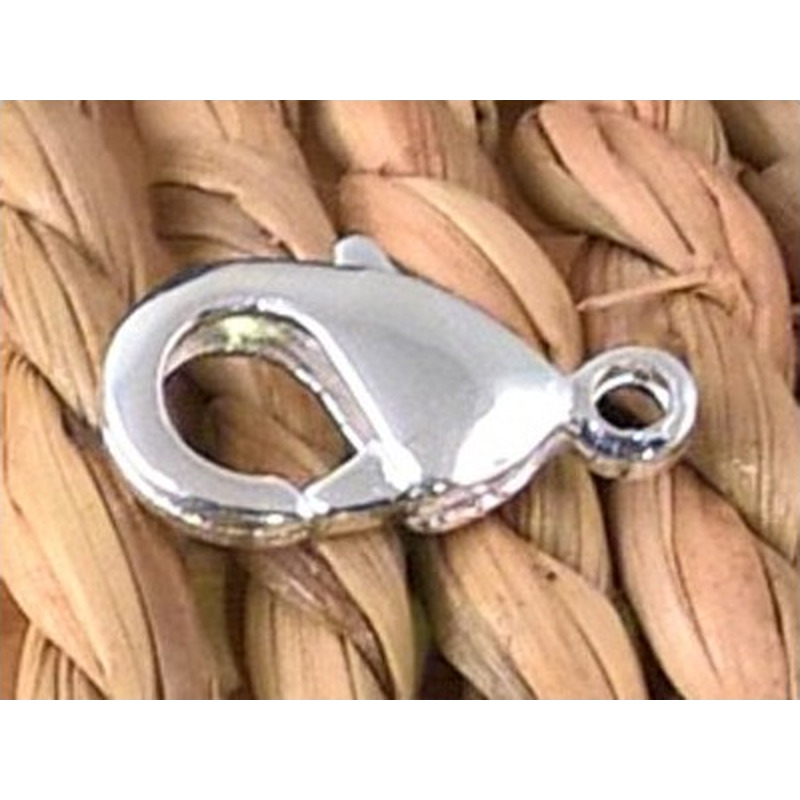 Karabiner 12mm Messing versilbert