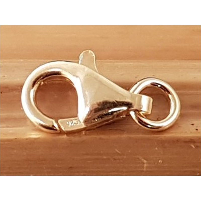 Schliesse 11mm, 925 Silber vergoldet