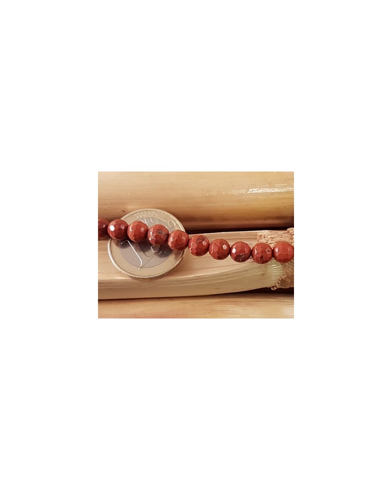 roter Jaspis Kette facettiert 6mm