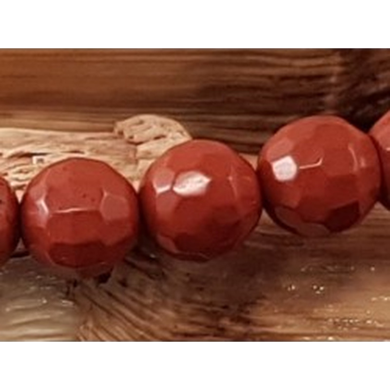 roter Jaspis Kette facettiert 6mm