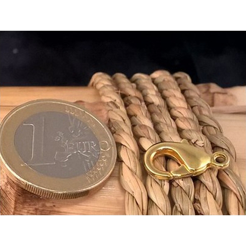 Karabiner 15mm Messing vergoldet