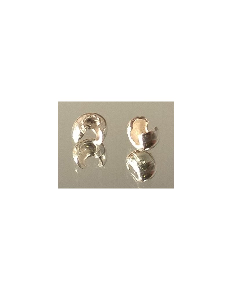Kaschierkalotte 3.5mm, Silber, 2 Stk