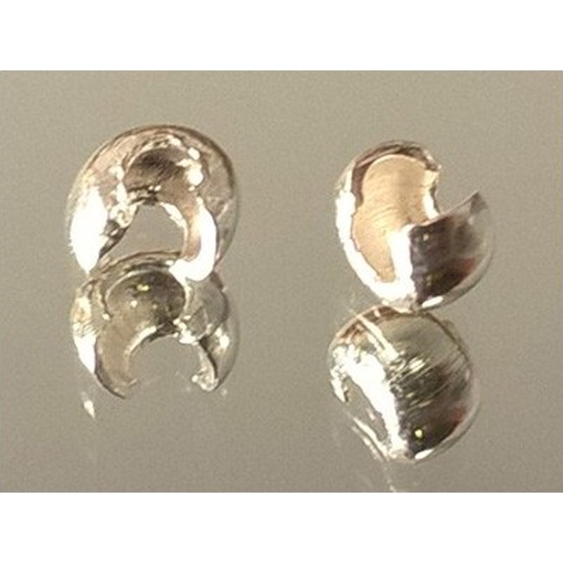 Kaschierkalotte 3.5mm, Silber, 2 Stk