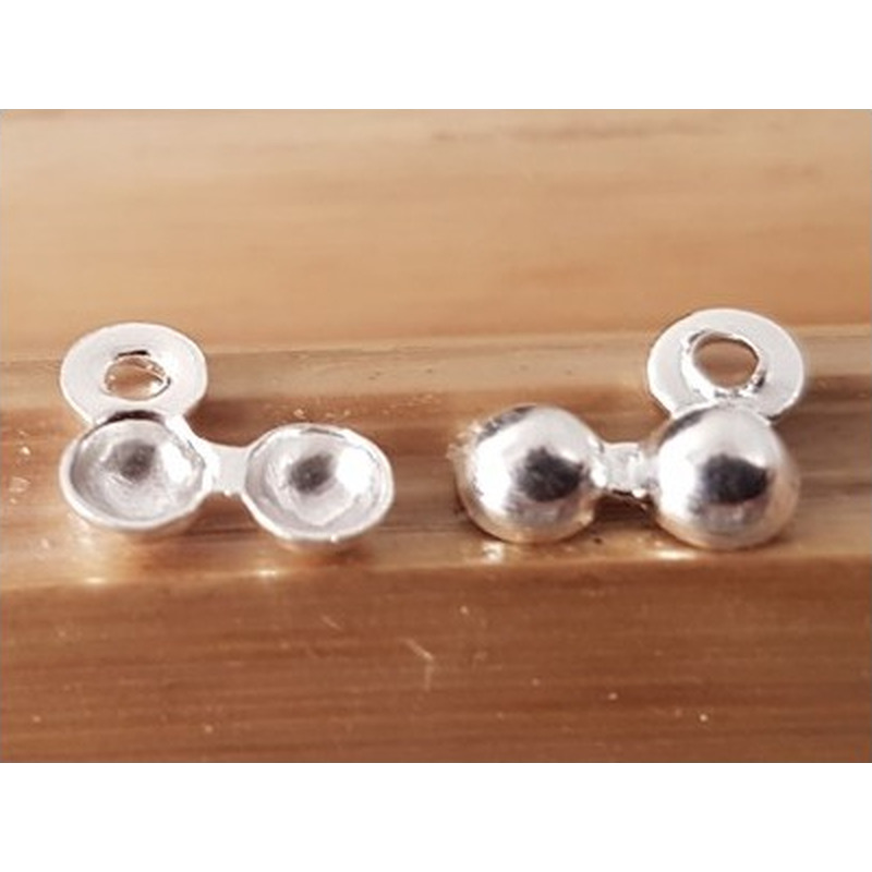 Kalotte 4mm (2 Stk), 925 Silber