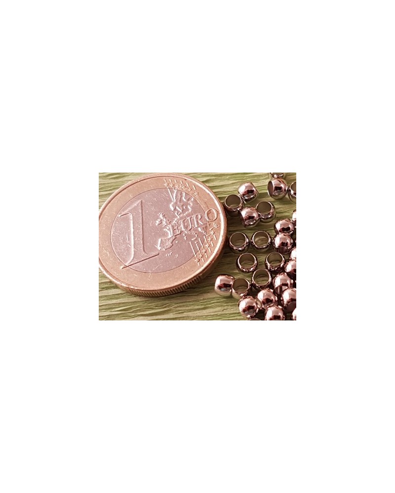 Zwischenteil 4x3mm (100 Stk), Messing rhodiumfarben