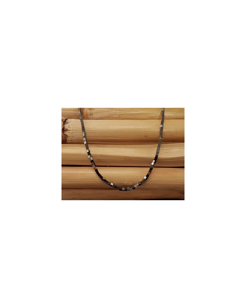 Blutsteinkette (Hämatit) 2x2mm